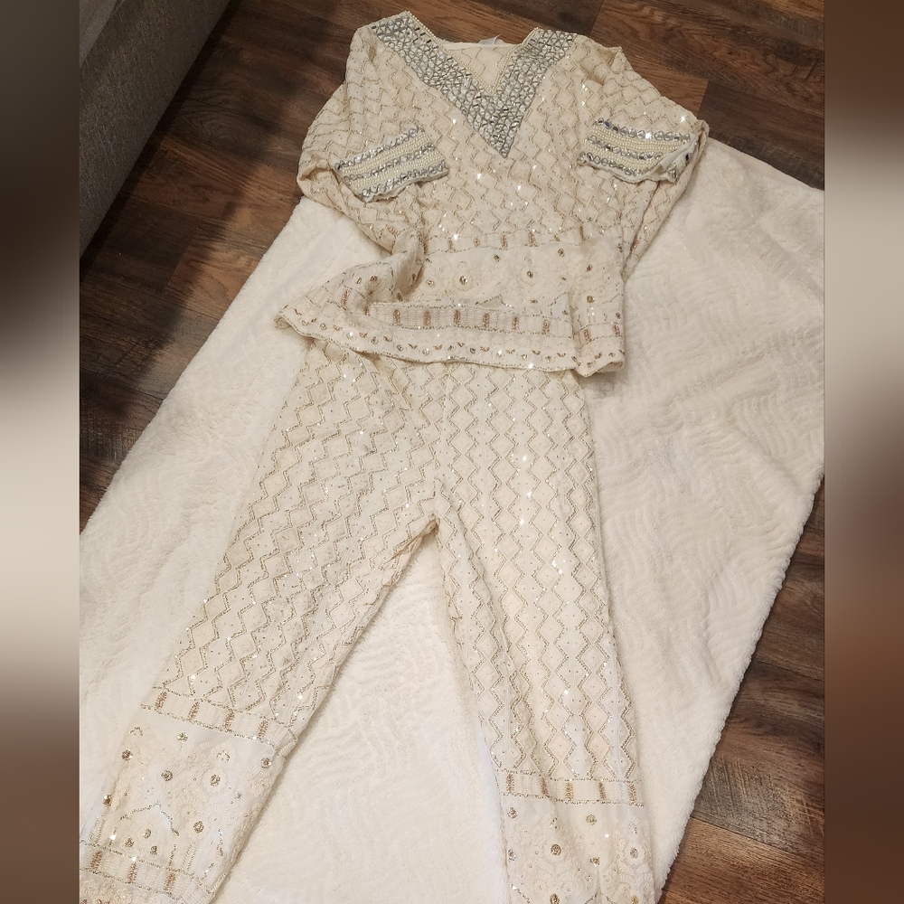 Kaftan And Elegant Cream Women's Pants